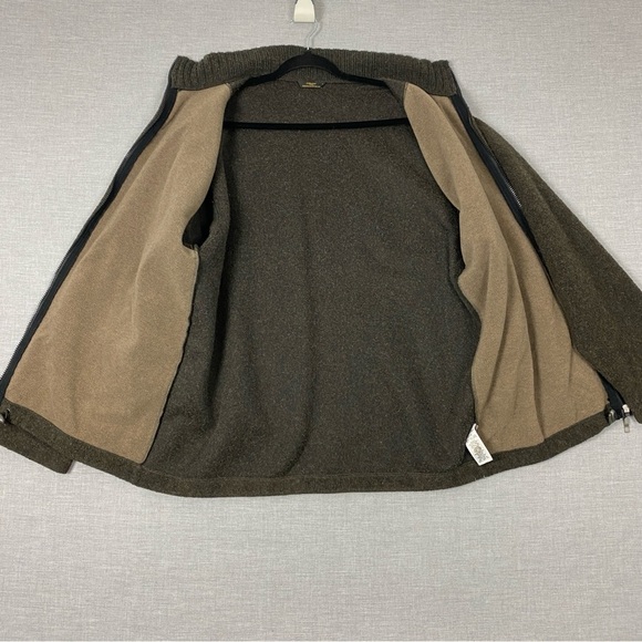 Marks & Spencer St. Michael Wool Blend Sweater Jacket Mens Large Zipper Fleece - Picture 3 of 11